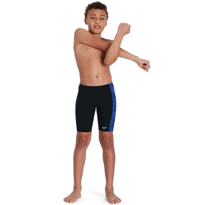 Speedo Boys Digital Allover Panel Jammer Black/Navy-3